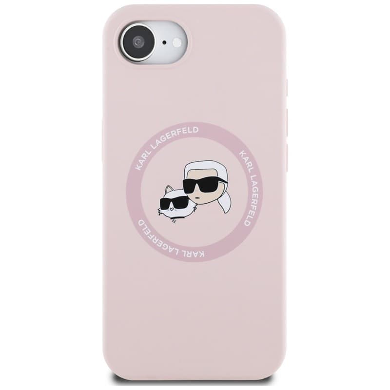 Karl Lagerfeld Silicone Karl & Choupette Heads MagSafe - Case for iPhone 16e (pink) - 3