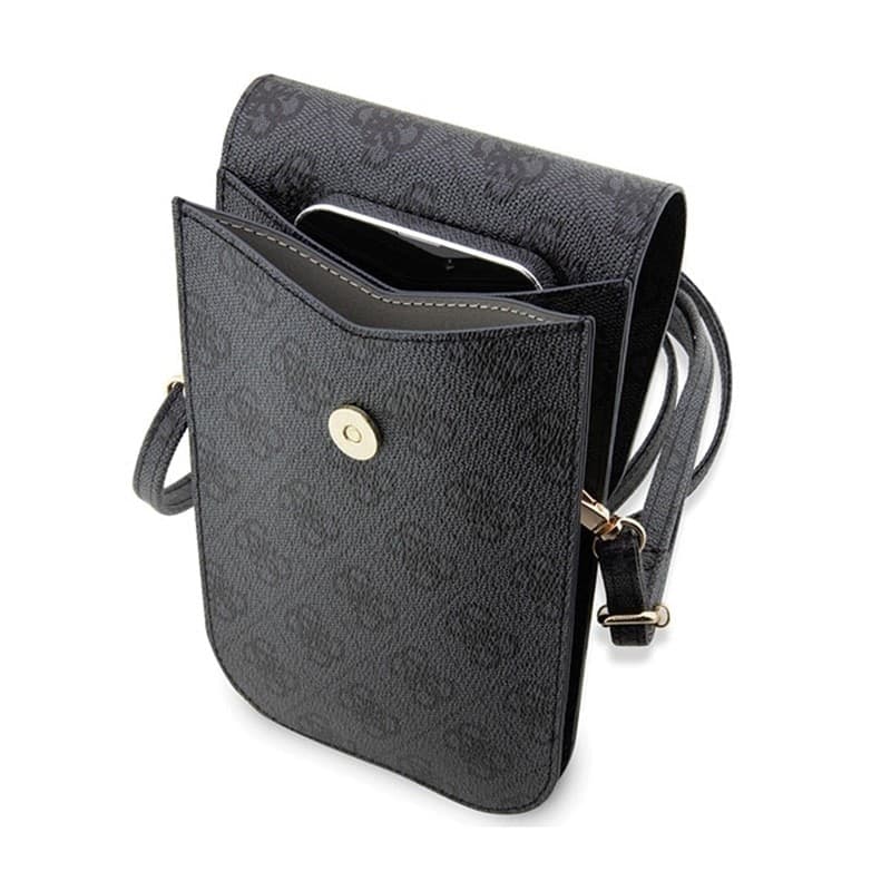 Guess 4G Stripes - Crossbody phone bag (black) - 4