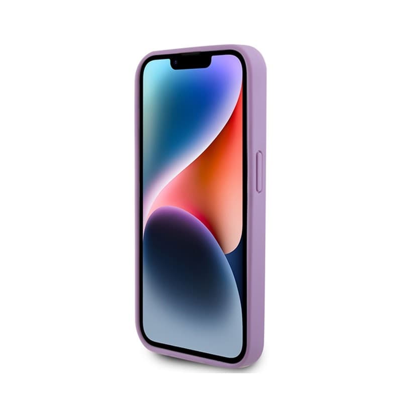 Guess Leather 4G Stamped - Case for iPhone 15 Pro (Purple) - 5