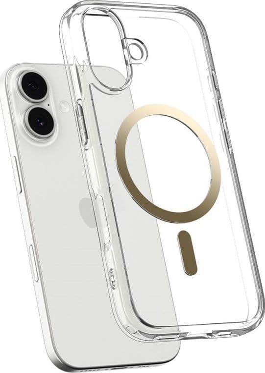 Spigen Ultra Hybrid Mag MagSafe - Case for iPhone 17 (Clear/Gold) - 4