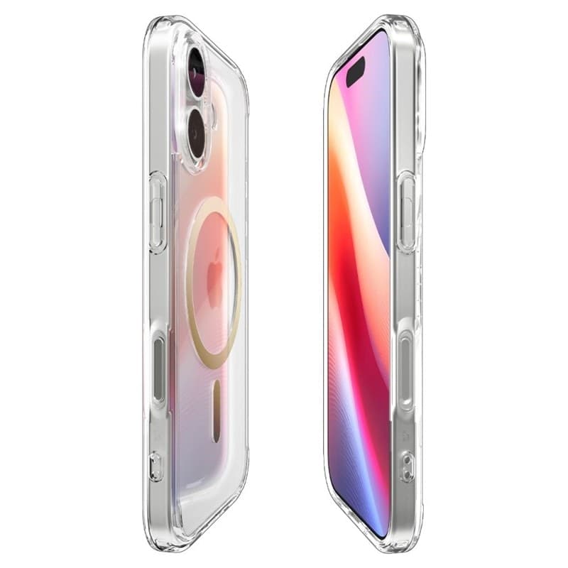 Spigen Ultra Hybrid Mag MagSafe - Case for iPhone 17 (Clear/Gold) - 5