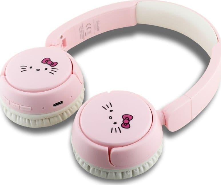 Hello Kitty Face Logo - Wireless Over-Ear Bluetooth Headphones V5.3 (Pink) - 4