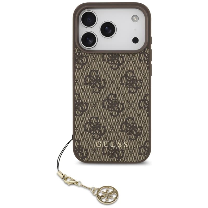 Guess 4G Charms Collection - Custodia MagSafe per iPhone 17 Pro (Marrone) - 2