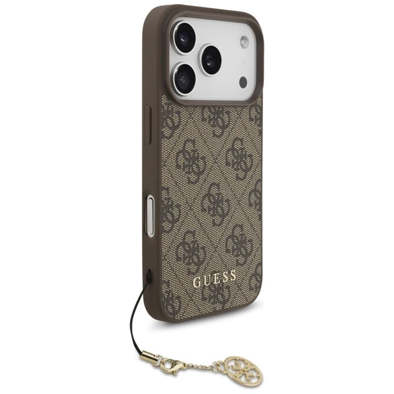 Guess 4G Charms Collection - Custodia MagSafe per iPhone 17 Pro (Marrone) - 3