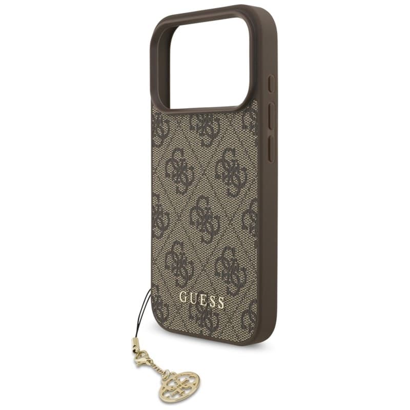 Guess 4G Charms Collection - Custodia MagSafe per iPhone 17 Pro (Marrone) - 5