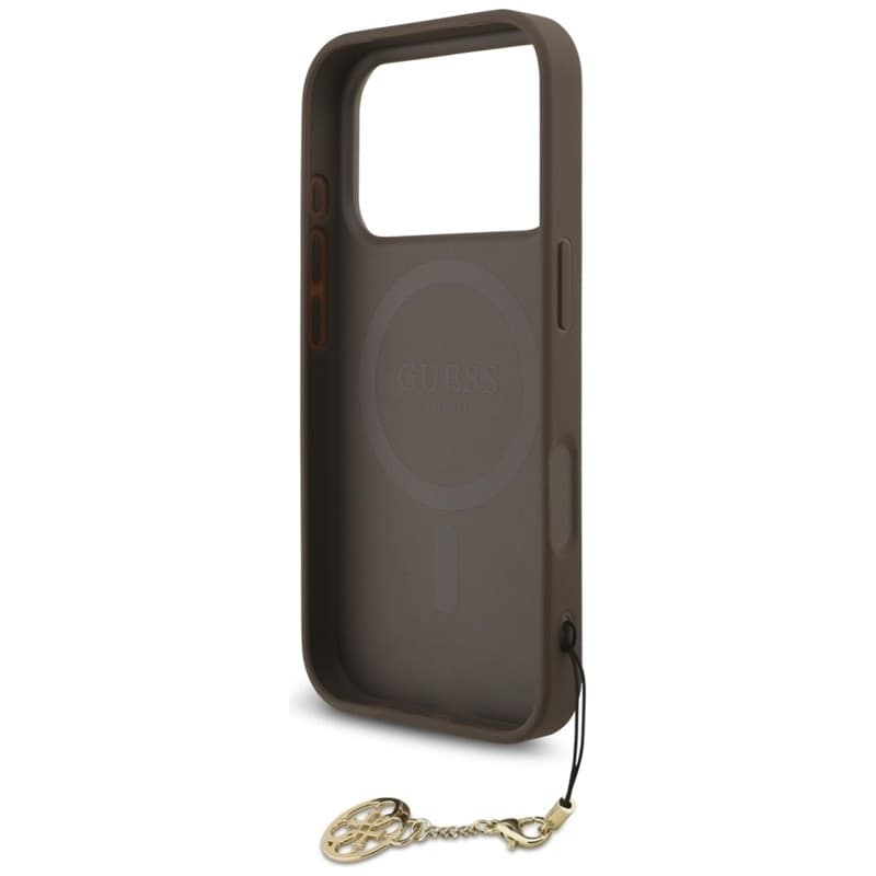 Guess 4G Charms Collection - Custodia MagSafe per iPhone 17 Pro (Marrone) - 6