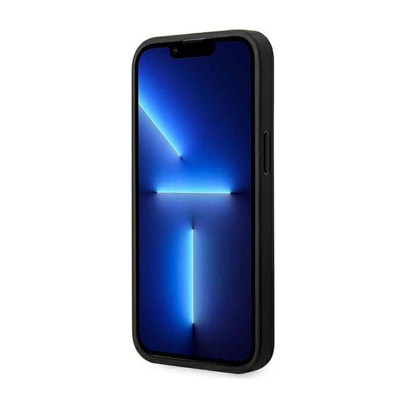BMW Leather Carbon Blue Line - Case for iPhone 14 Pro (Black) - 5
