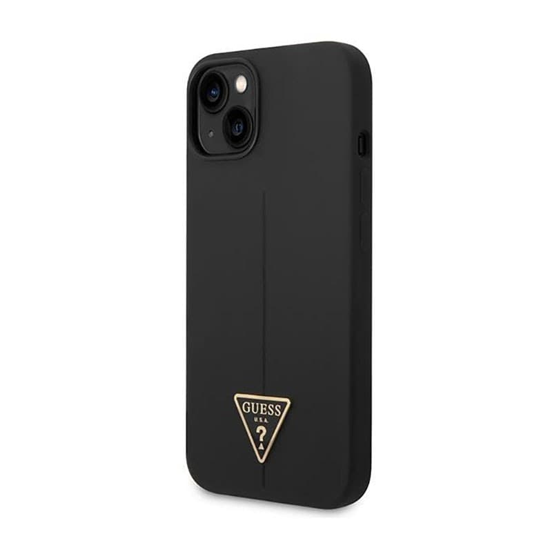 Guess Silicone Triangle Logo - Case for iPhone 14 Plus (Black) - 2