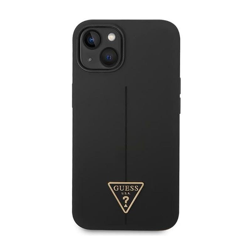 Guess Silicone Triangle Logo - Case for iPhone 14 Plus (Black) - 3