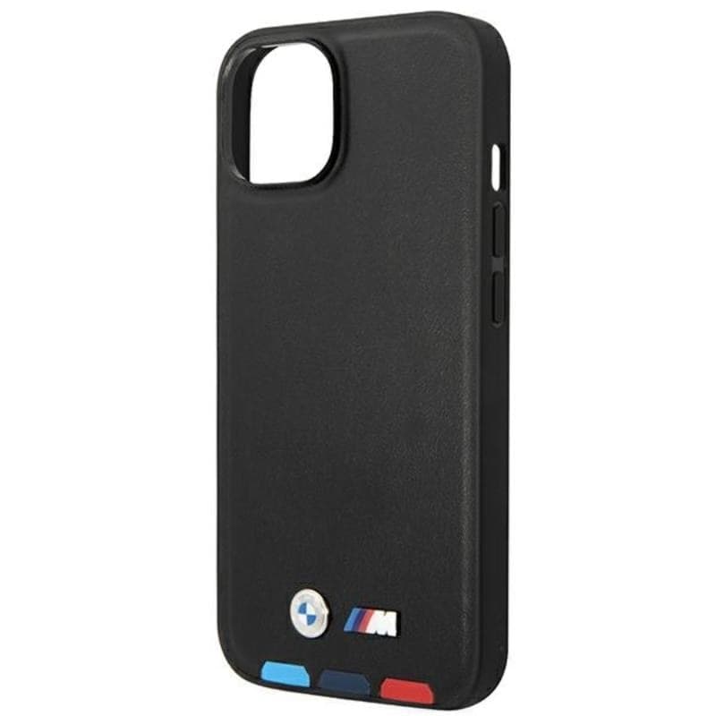 BMW Leather Hot Stamp Tricolor - Case for iPhone 14 Plus (Black) - 6