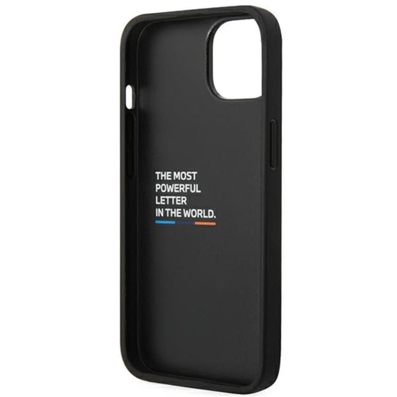 BMW Leather Hot Stamp Tricolor - Case for iPhone 14 Plus (Black) - 7