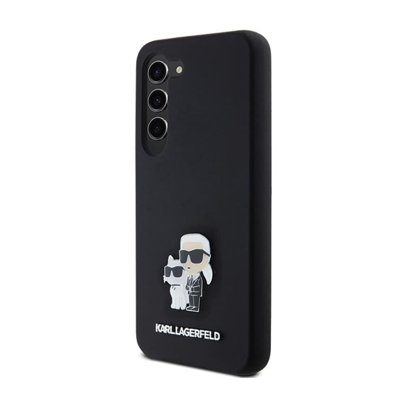 Karl Lagerfeld Silicone Karl & Choupette Metal Pin - Case Samsung Galaxy S24 (czarny) - 2
