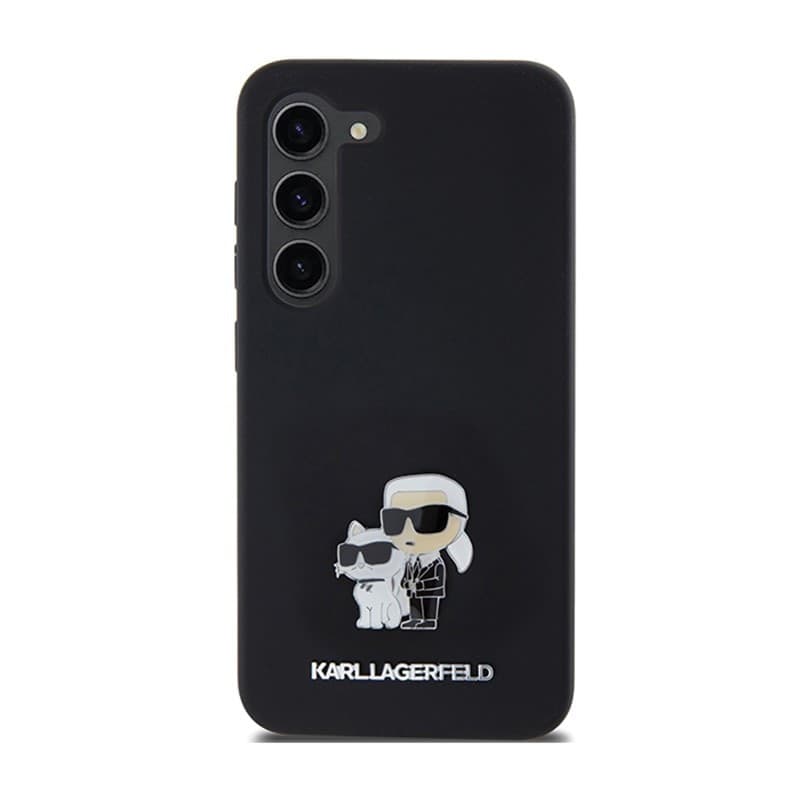 Karl Lagerfeld Silicone Karl & Choupette Metal Pin - Case Samsung Galaxy S24 (czarny) - 3