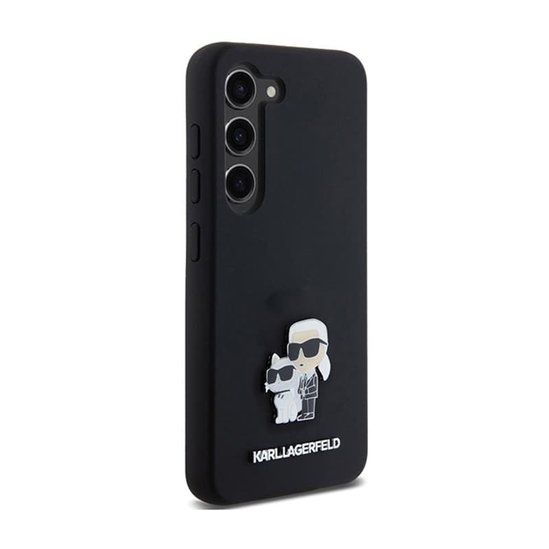 Karl Lagerfeld Silicone Karl & Choupette Metal Pin - Case Samsung Galaxy S24 (czarny) - 4