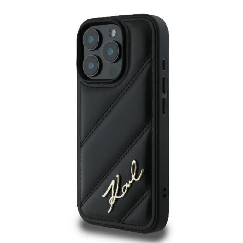 Karl Lagerfeld Quilted Signature - Case for iPhone 16 Pro (black) - 2