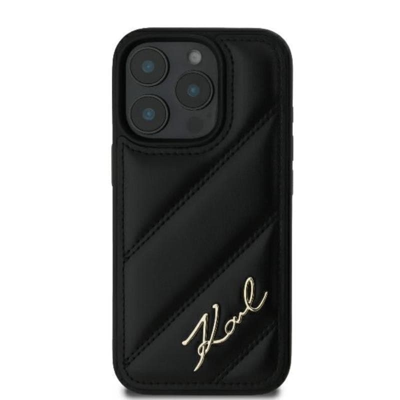 Karl Lagerfeld Quilted Signature - Case for iPhone 16 Pro (black) - 3