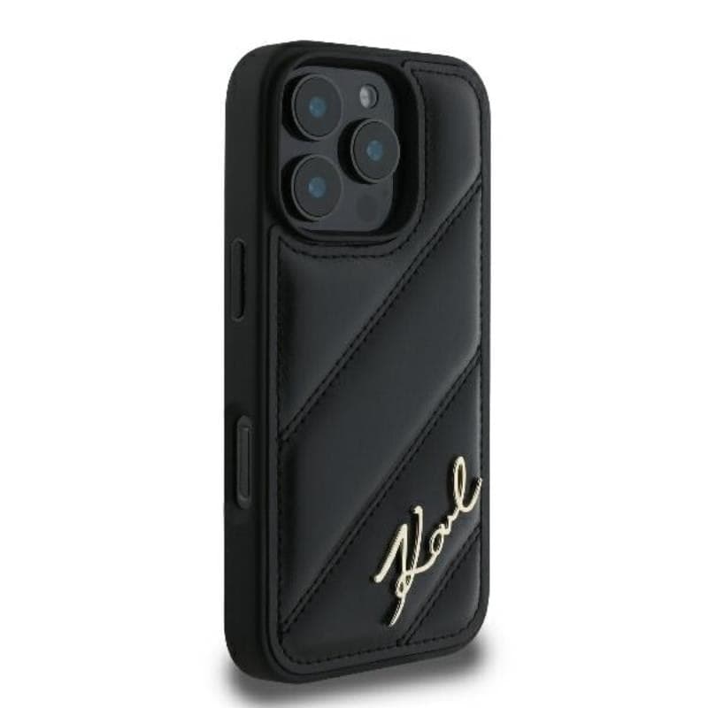 Karl Lagerfeld Quilted Signature - Case for iPhone 16 Pro (black) - 4