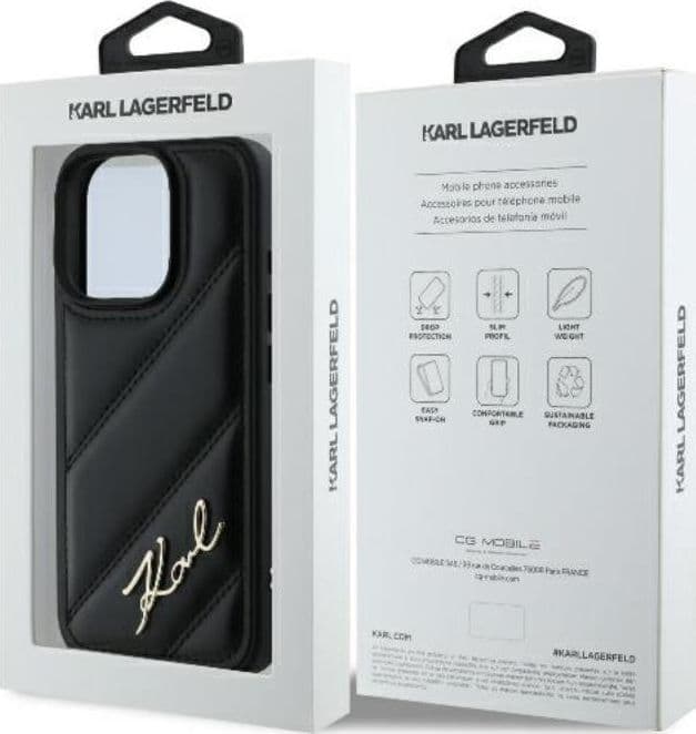 Karl Lagerfeld Quilted Signature - Case for iPhone 16 Pro (black) - 8