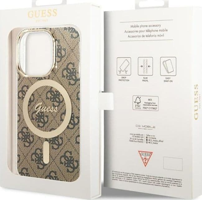 Guess 4G MagSafe - Case for iPhone 14 Pro (Brown) - 7