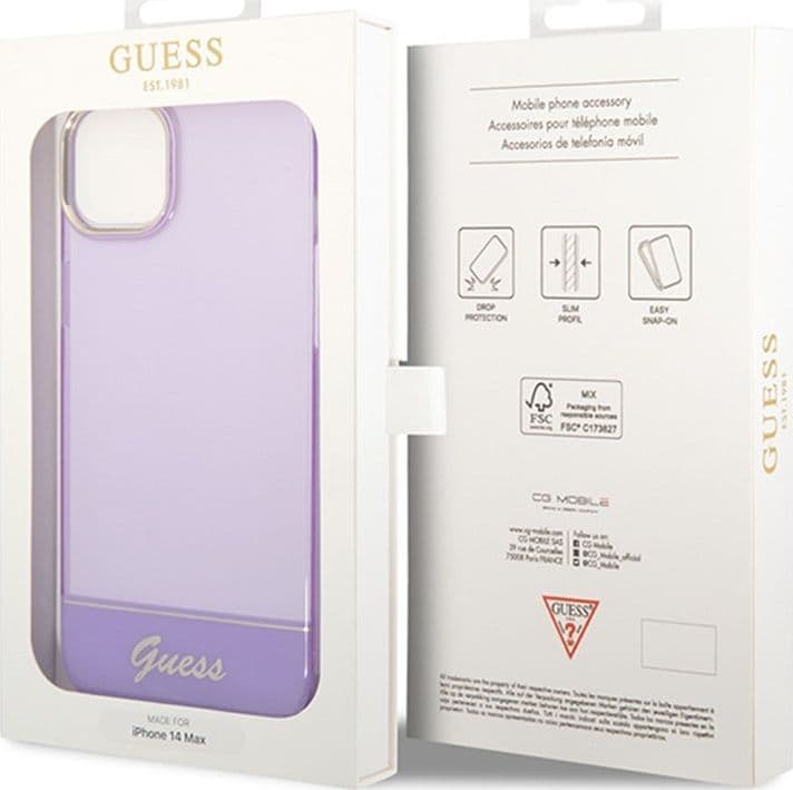 Guess Translucent - Case for iPhone 14 Plus (Purple) - 8