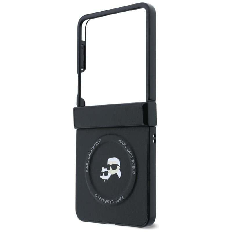 Custodia MagSafe per Samsung Galaxy Z Flip 8 con spille Karl Lagerfeld Karl & Choupette (nera) - 5
