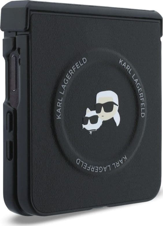 Custodia MagSafe per Samsung Galaxy Z Flip 8 con spille Karl Lagerfeld Karl & Choupette (nera) - 7