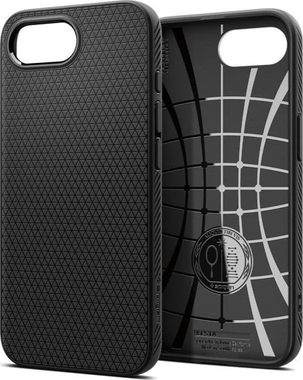 Spigen Liquid Air - Custodia per iPhone 17e / 16e (nero opaco) - 7