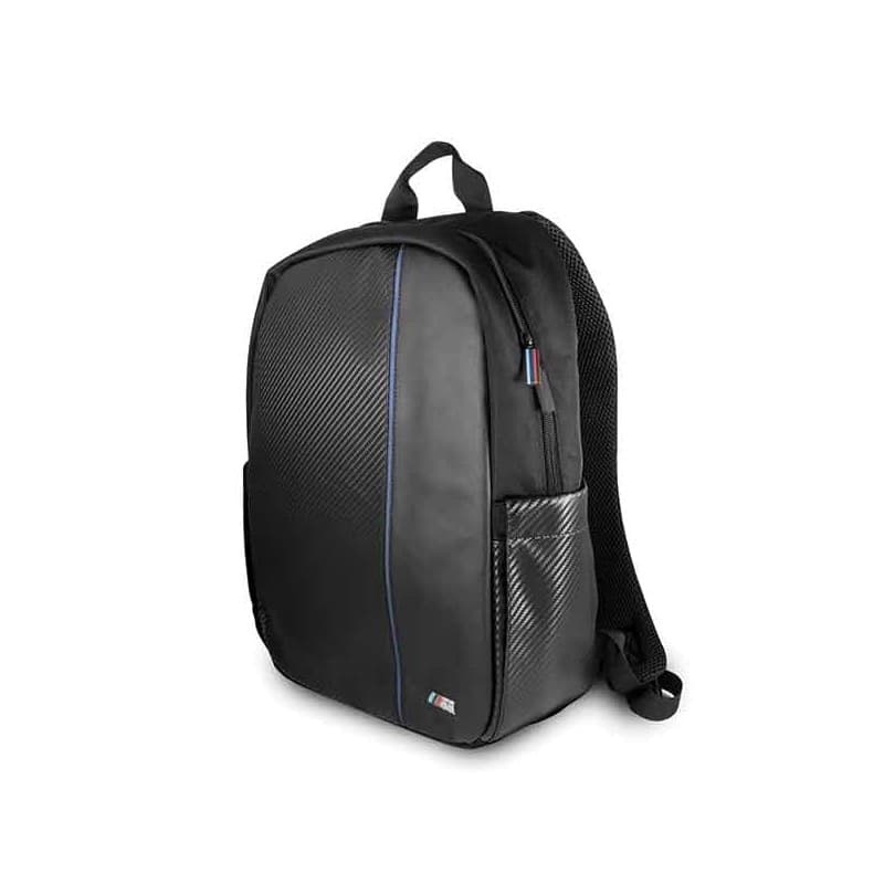 BMW Carbon Navy Stripe - 16" Notebook Backpack (Black) - 2