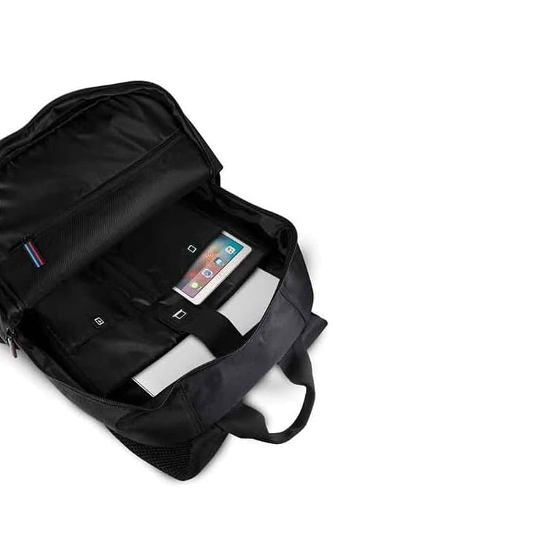 BMW Carbon Navy Stripe - 16" Notebook Backpack (Black) - 4