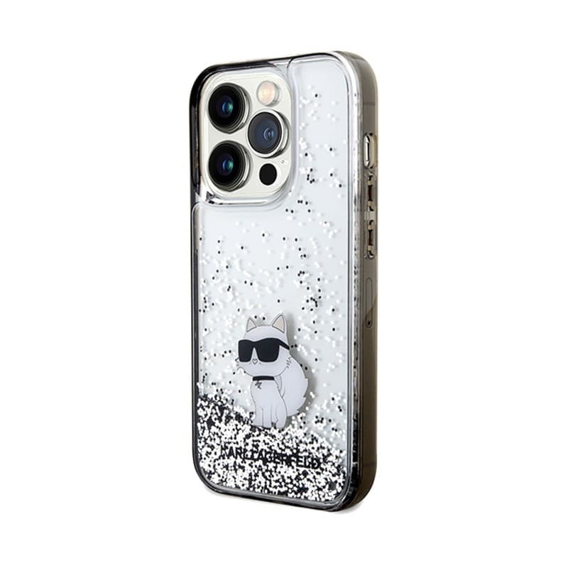 Karl Lagerfeld Liquid Glitter Choupette - Case for iPhone 14 Pro (Transparent) - 2