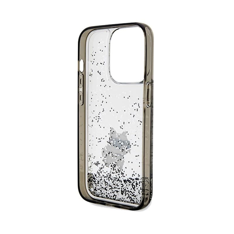 Karl Lagerfeld Liquid Glitter Choupette - Case for iPhone 14 Pro (Transparent) - 7