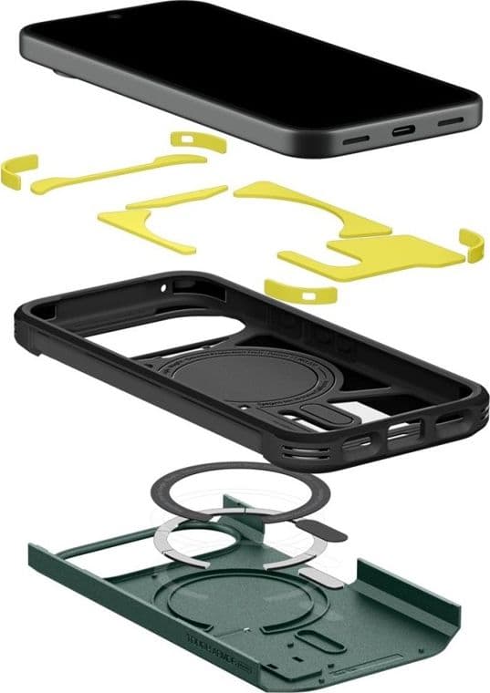 Spigen Tough Armor Mag MagSafe - Custodia per Google Pixel 11 (Verde Abisso) - 7