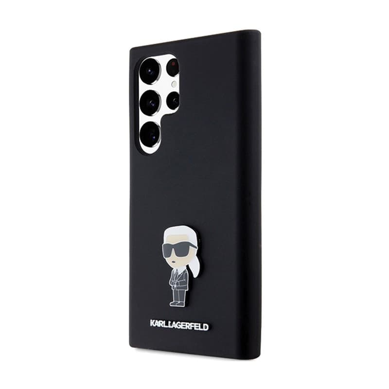 Karl Lagerfeld Silicone Ikonik Metal Pin - Case Samsung Galaxy S24 Ultra (czarny) - 2
