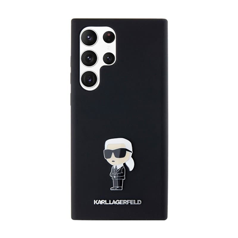 Karl Lagerfeld Silicone Ikonik Metal Pin - Case Samsung Galaxy S24 Ultra (czarny) - 3