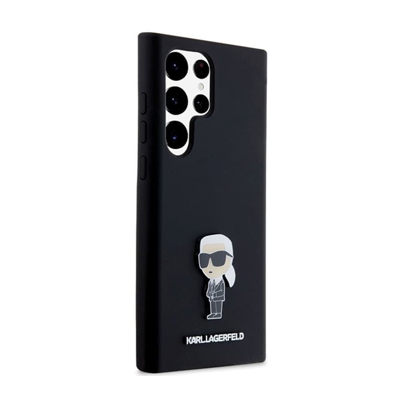 Karl Lagerfeld Silicone Ikonik Metal Pin - Case Samsung Galaxy S24 Ultra (czarny) - 4