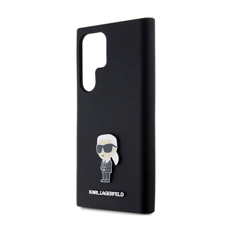 Karl Lagerfeld Silicone Ikonik Metal Pin - Case Samsung Galaxy S24 Ultra (czarny) - 6