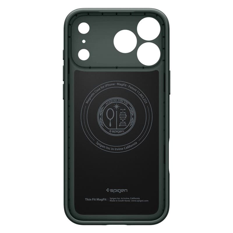 Spigen Thin Fit Mag MagSafe - Custodia per iPhone 18 Pro Max / 17 Pro Max (Verde Abisso) - 4