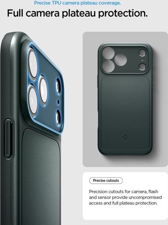 Spigen Thin Fit Mag MagSafe - Custodia per iPhone 18 Pro Max / 17 Pro Max (Verde Abisso) - 9