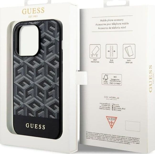 Guess GCube Stripes MagSafe - Case for iPhone 14 Pro (Black) - 8