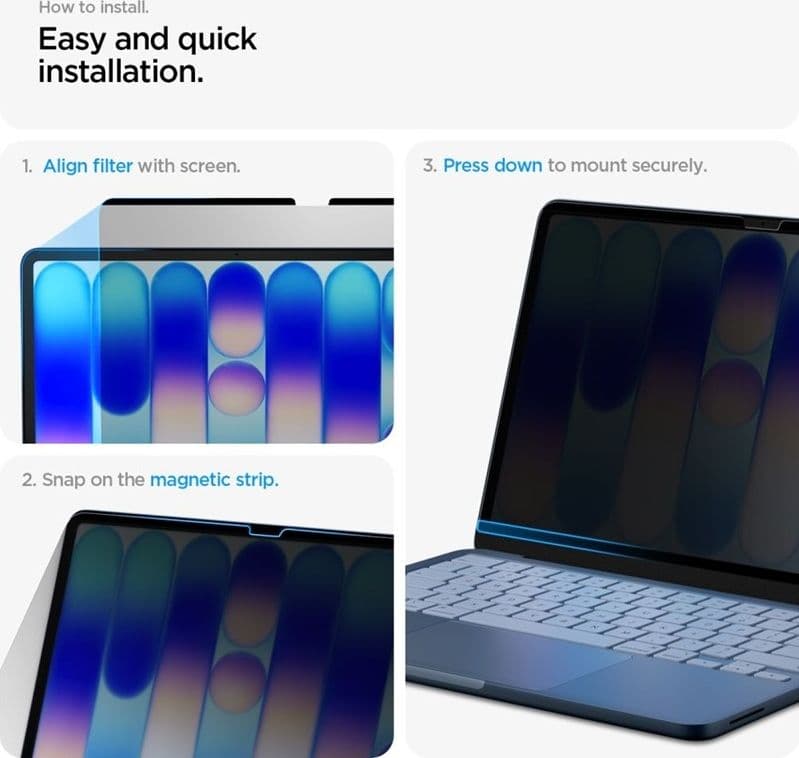 Spigen SafeView - Pellicola per la privacy per MacBook Neo - 9