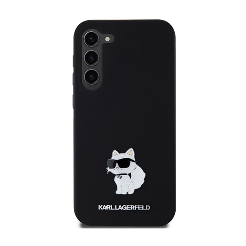Karl Lagerfeld Silicone Choupette Metal Pin - Case Samsung Galaxy S24+ (czarny) - 3