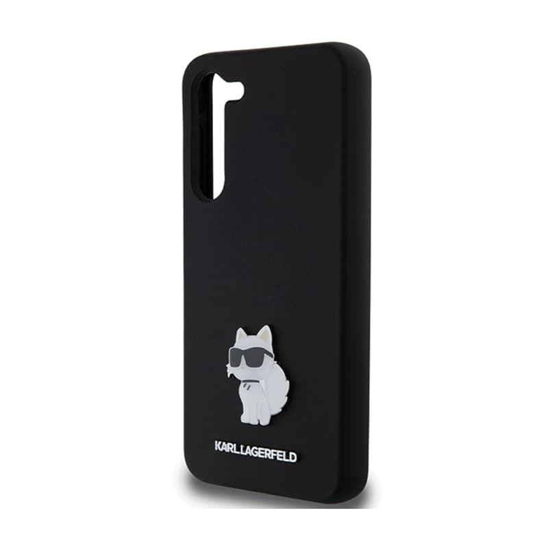 Karl Lagerfeld Silicone Choupette Metal Pin - Case Samsung Galaxy S24+ (czarny) - 6