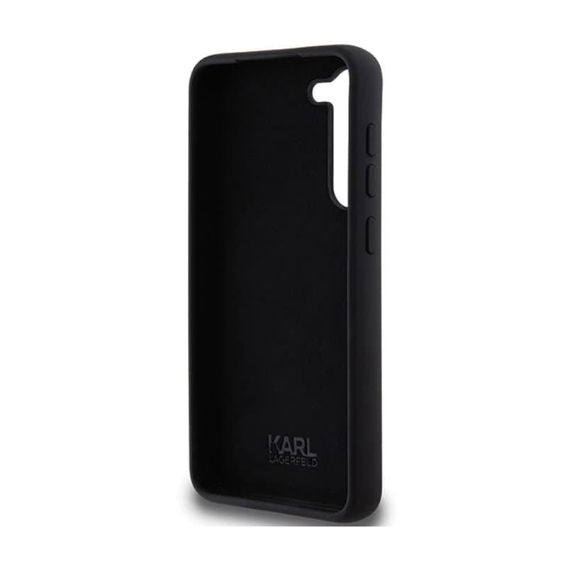 Karl Lagerfeld Silicone Choupette Metal Pin - Case Samsung Galaxy S24+ (czarny) - 7