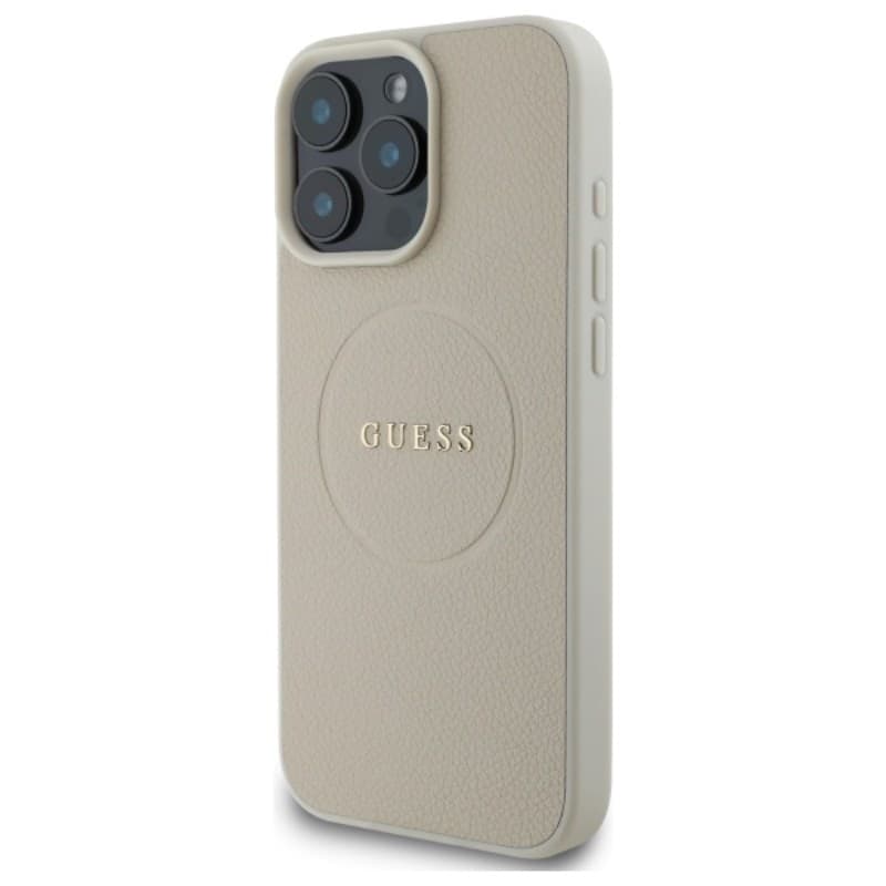 Guess Grained Ring MagSafe - Case for iPhone 16 Pro Max (beige) - 2