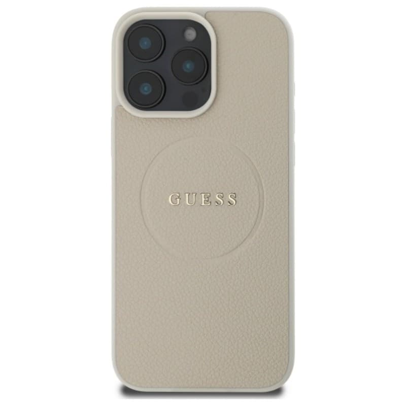 Guess Grained Ring MagSafe - Case for iPhone 16 Pro Max (beige) - 3