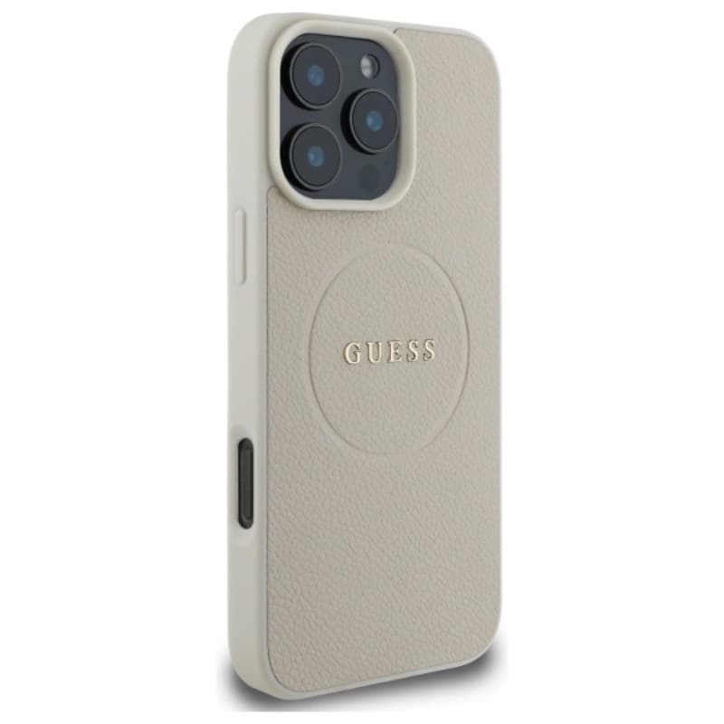 Guess Grained Ring MagSafe - Case for iPhone 16 Pro Max (beige) - 4