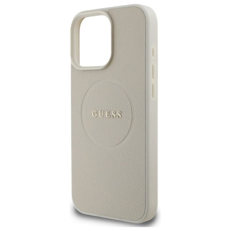 Guess Grained Ring MagSafe - Case for iPhone 16 Pro Max (beige) - 6