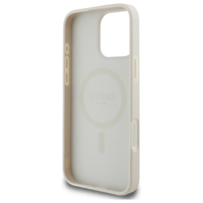 Guess Grained Ring MagSafe - Case for iPhone 16 Pro Max (beige) - 7