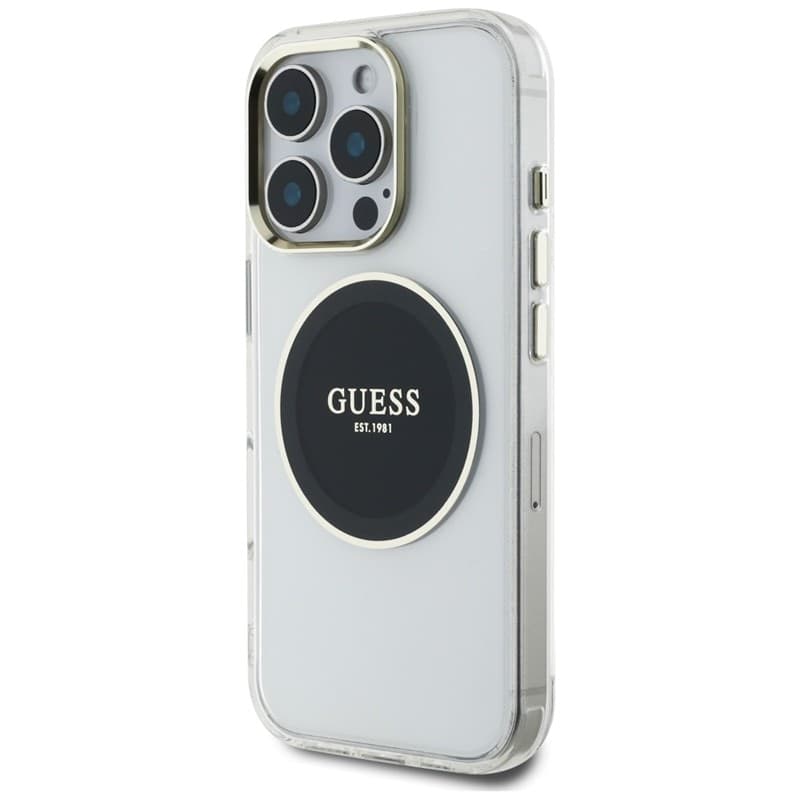 Guess IML Metal Colored Circle Classic Logo MagSafe - Case for iPhone 16 Pro (black) - 2