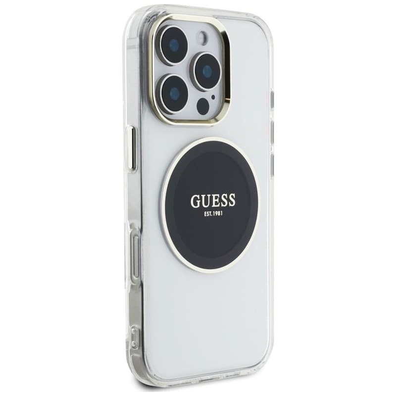 Guess IML Metal Colored Circle Classic Logo MagSafe - Case for iPhone 16 Pro (black) - 4